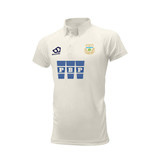 Junior Short Sleeve Cricket Shirt (under 18)-CHERRY