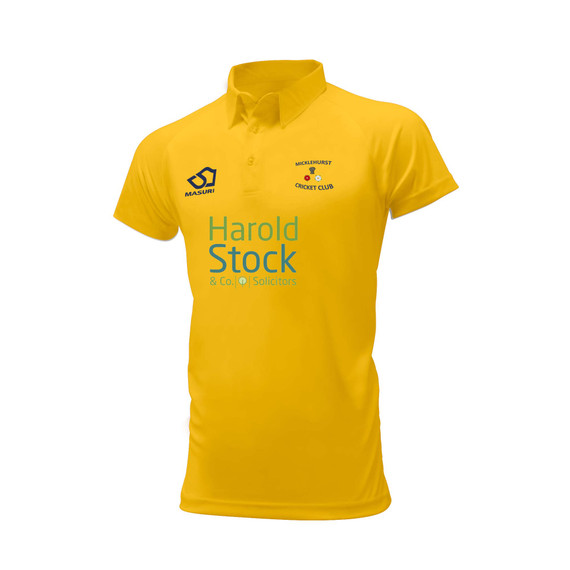 Junior Short Sleeve Coloured Cricket Shirt -MICKLEH