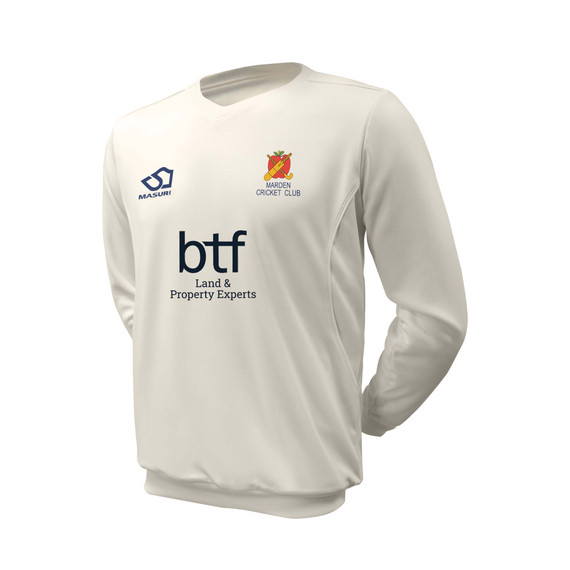 Junior Long Sleeve Cricket Slipover -MARDEN