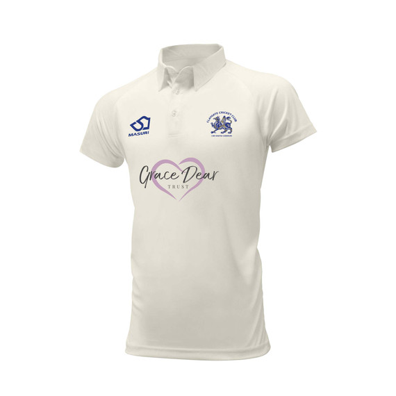 Mens Short Sleeve Cricket Shirt-CLAYG