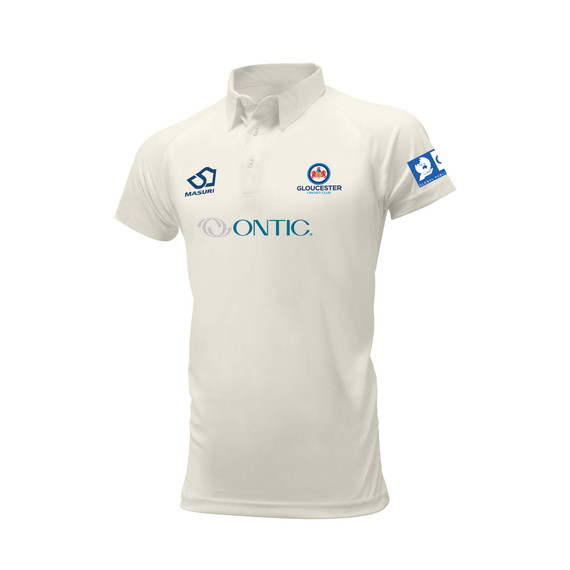 Mens Short Sleeve Cricket Shirt-GLOUCC