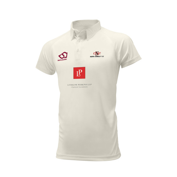 Junior Short Sleeve Cricket Shirt-NSTAIN