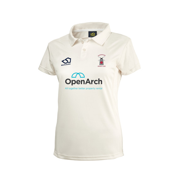 Ladies Short Sleeve Playing Shirt - Open Arch Sponsor-HDNHAM