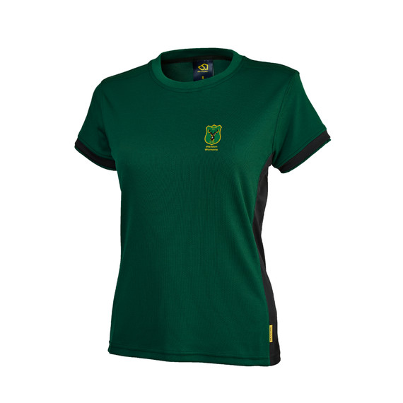 Women's Green/ Black Training T-Shirt-WELROUND