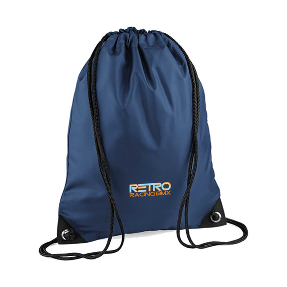 Navy Drawstring Bag-RETRO