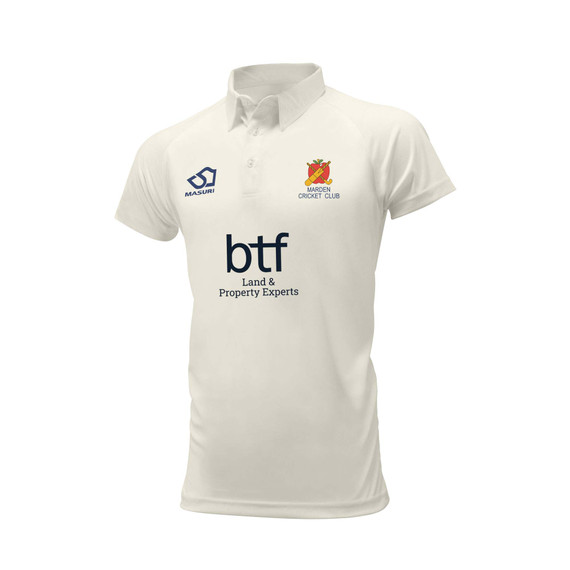 Mens Short Sleeve Cricket Shirt-MARDEN