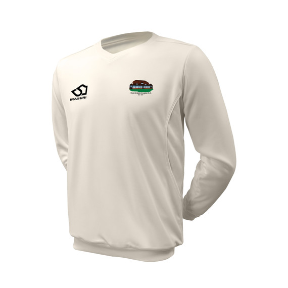 Junior Long Sleeve Cricket Slipover -WBLCC