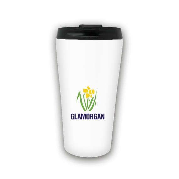 White Travel Mug-GLAM