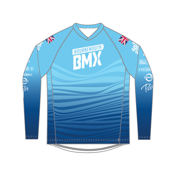 Junior Bournemouth BMX Shirt - DEEP SEA-BBMX