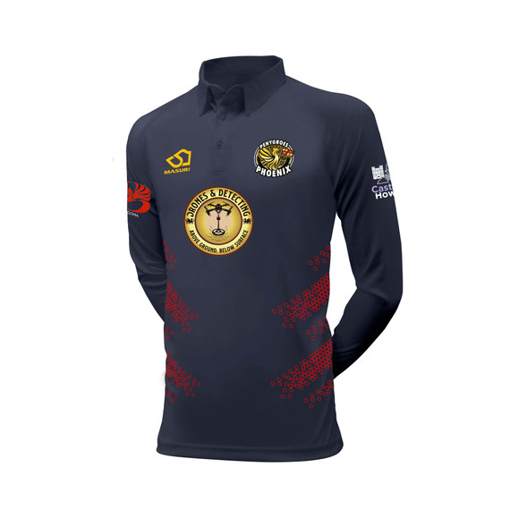 Long Sleeve Coloured Cricket Shirt-PENYG