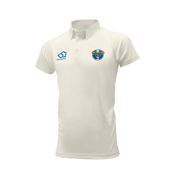 Junior Short Sleeve Cricket Shirt (BLUE BADGE)-BARCC