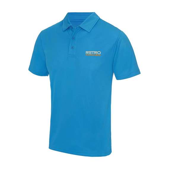 Junior Blue Active Polo Shirt-RETRO
