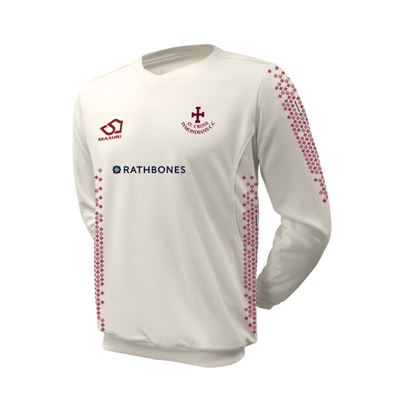 Junior Long Sleeve Cricket Slipover-STCCC