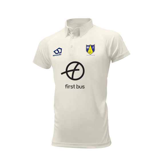 Junior Short Sleeve Cricket Shirt-HALLBCC
