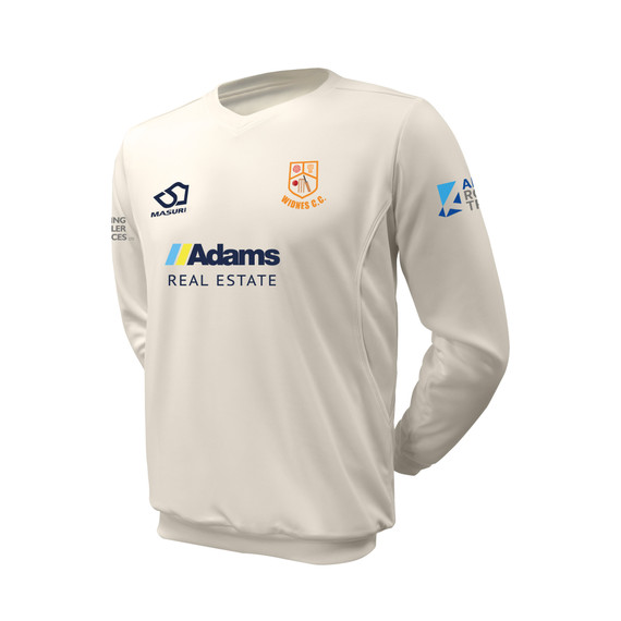 Junior Long Sleeve Cricket Slipover -WIDCC