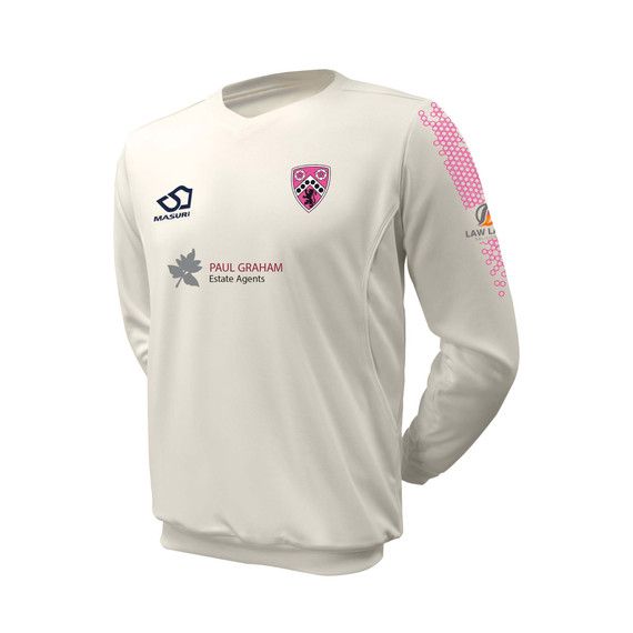 Junior Long Sleeve Cricket Slipover -PURL