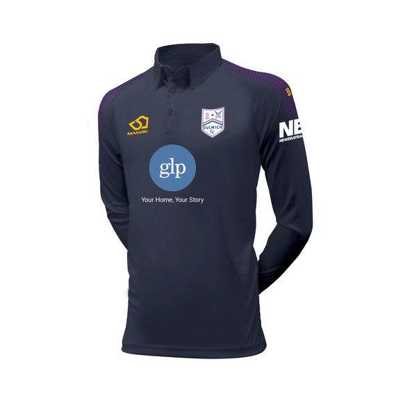 Long Sleeve Coloured Cricket Shirt-DULWCC