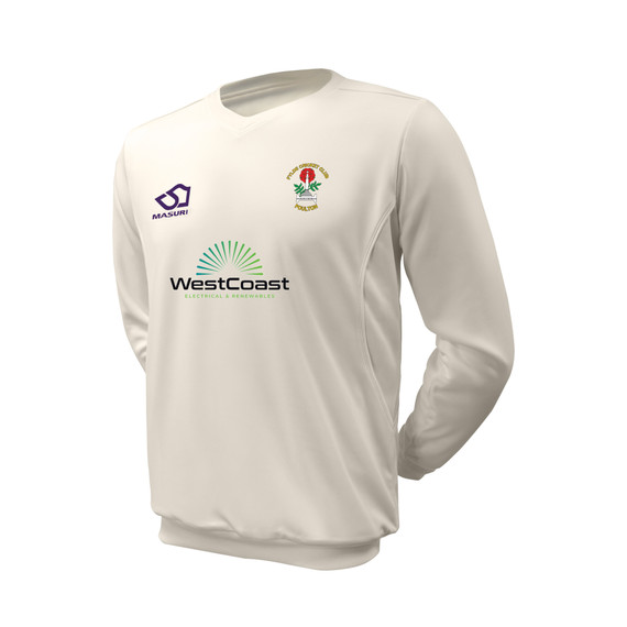 Junior Long Sleeve Cricket Slipover -FYLDE