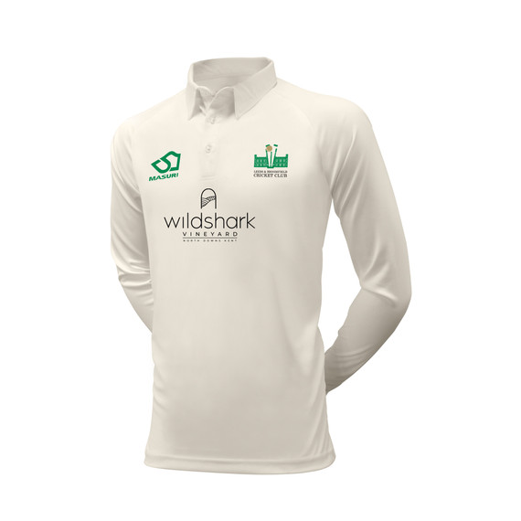 Men's Long Sleeve Cricket Shirt (Adult Size)-LBROOM