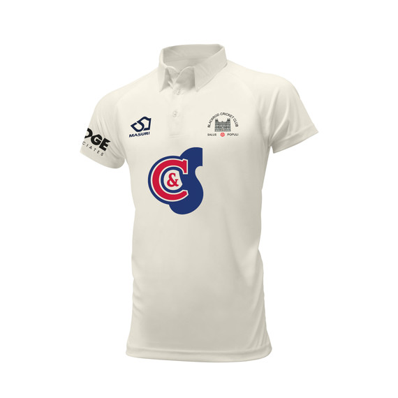 Mens Short Sleeve Cricket Shirt - Left Handed Batter  - BLKRC
