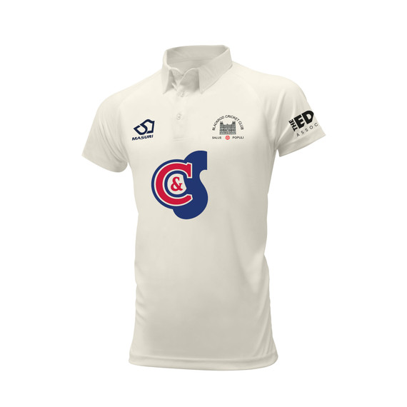 Mens Short Sleeve Cricket Shirt - Right Handed Batter - BLKRC