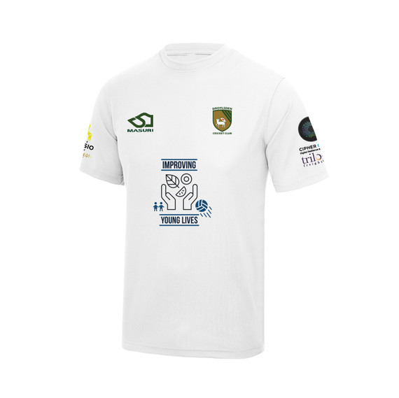 Junior Active Tee - White-DRYSDN