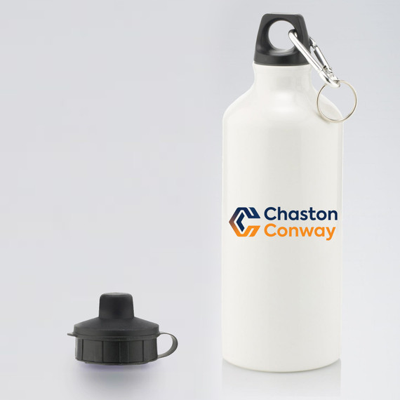 Aluminium Water Bottle with 2 Cap Styles - CHAST