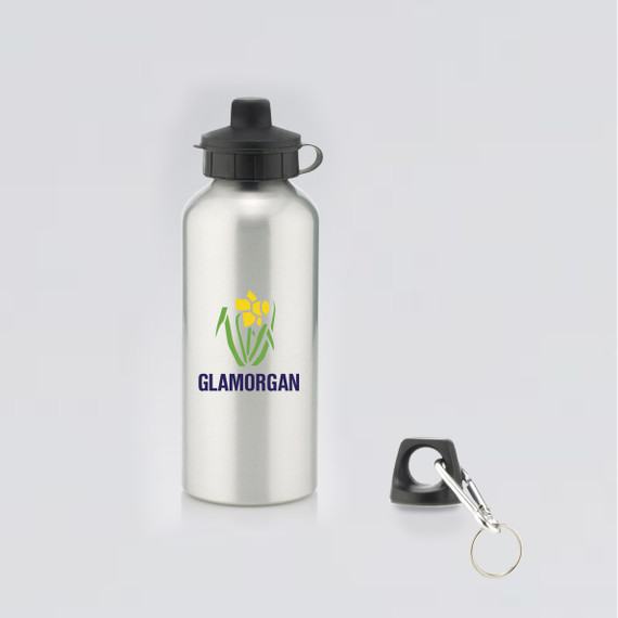 Aluminium Water Bottle with 2 Cap Styles-GLAM