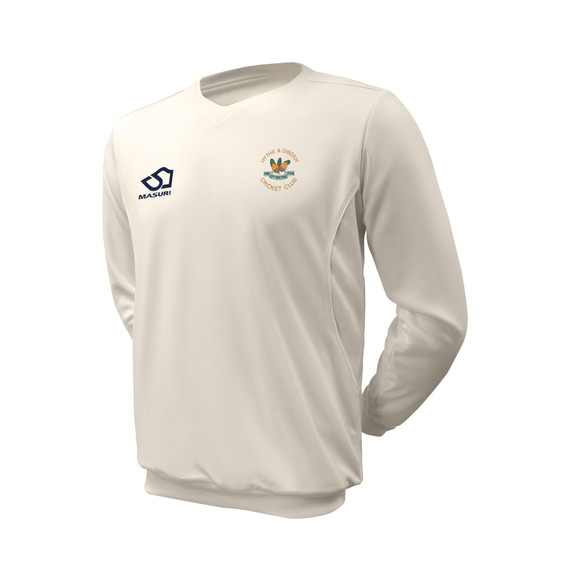 Junior Long Sleeve Cricket Slipover -HYDNC