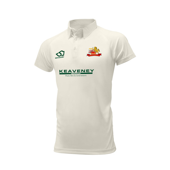 Mens Short Sleeve Cricket Shirt-WHITSCC