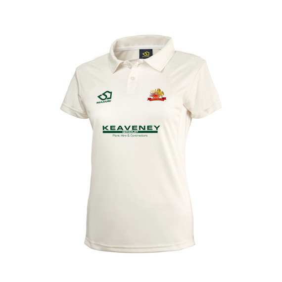 Women's Short Sleeve Cricket Shirt-WHITSCC