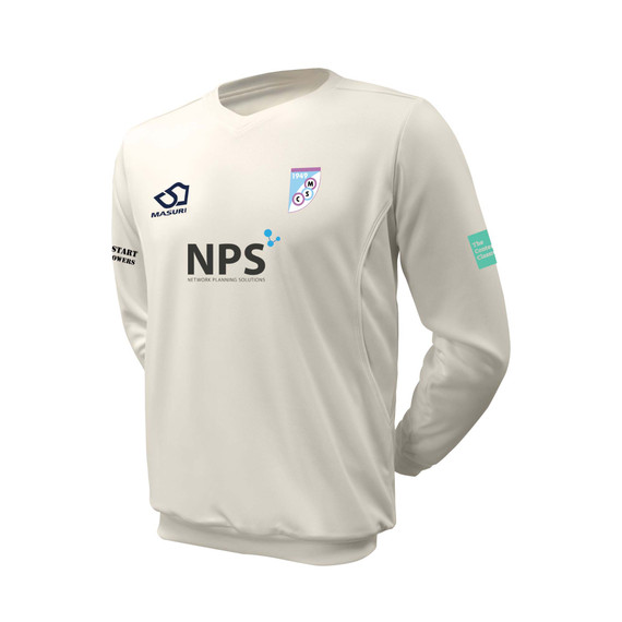 Mens Long Sleeve Cricket Slipover (Senior Sponsor)-MERSHAM