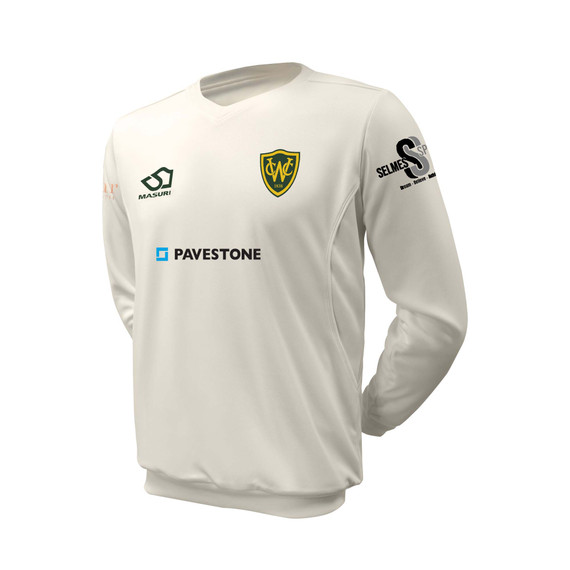 Junior Long Sleeve Cricket Slipover -WARMINCC