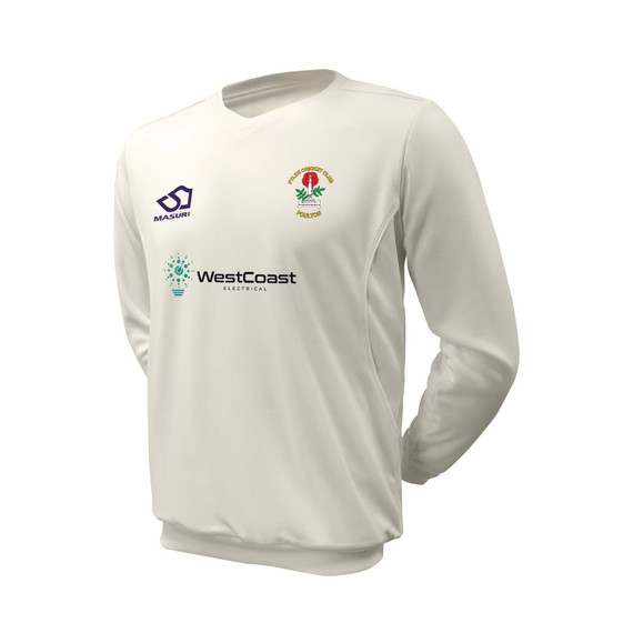 Junior Long Sleeve Cricket Slipover -FYLDE