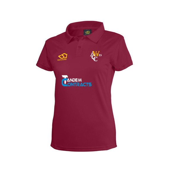 Women's Short Sleeve Coloured Cricket Shirt-ALMWESCC