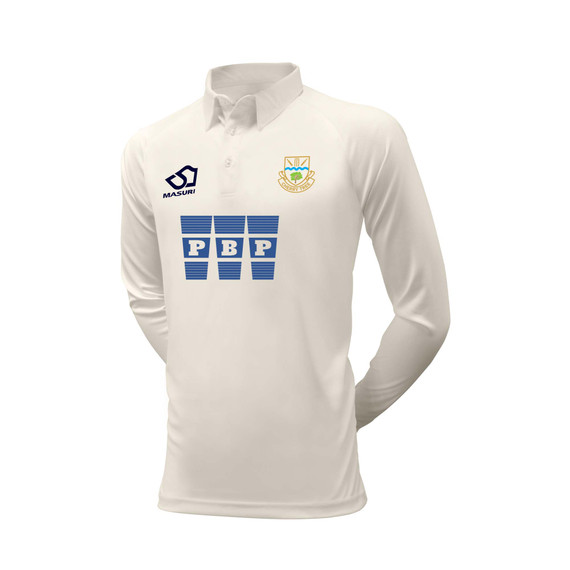 Junior Long Sleeve Cricket Shirt (Under 18)-CHERRY