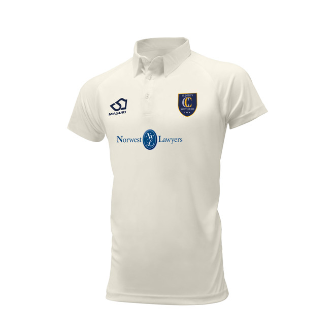 Mens Short Sleeve Cricket Shirt-STJAMES