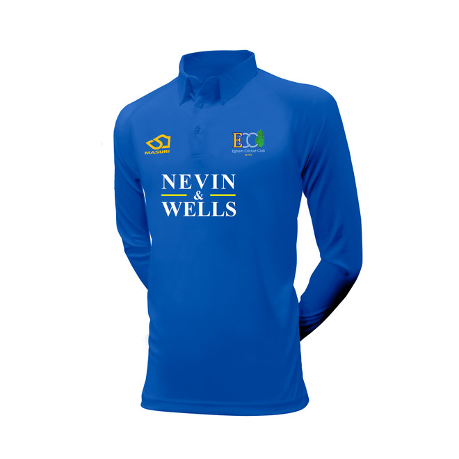 Junior Long Sleeve Coloured Cricket Shirt-EGHM