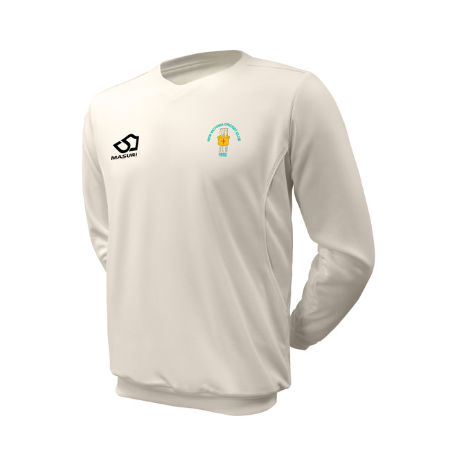 Long Sleeve Cricket Slipover - No Sponsor-NEWVIC