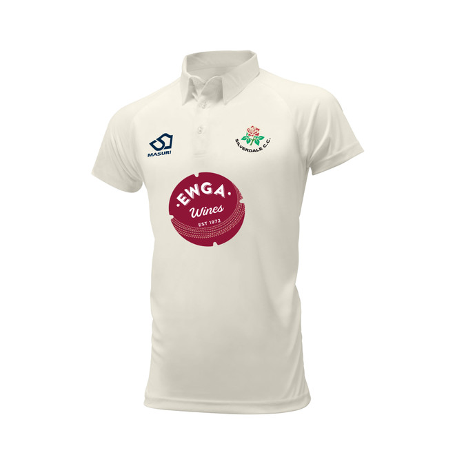 Junior Short Sleeve Cricket Shirt-SILV