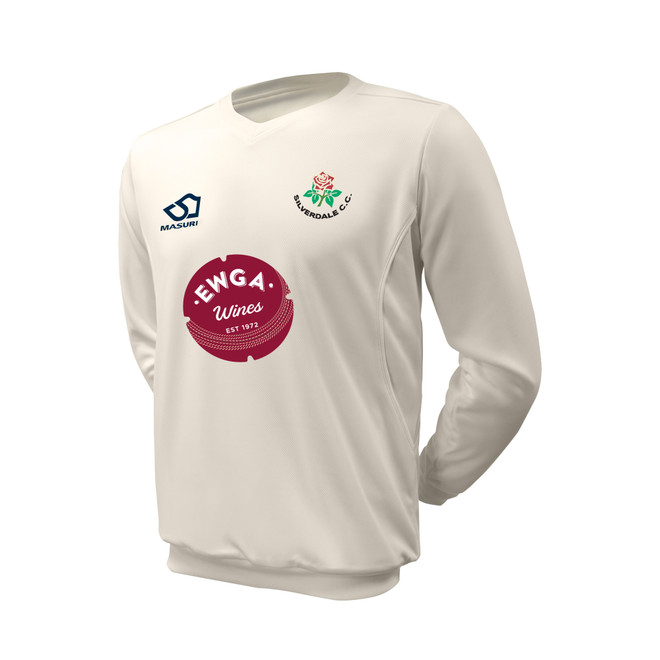 Long Sleeve Cricket Slipover -SILV