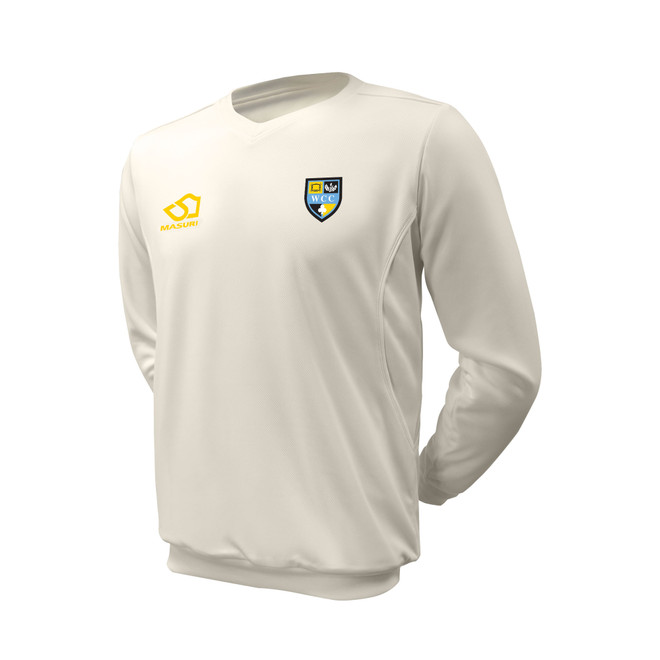 Junior Long Sleeve Cricket Slipover -WMSCC