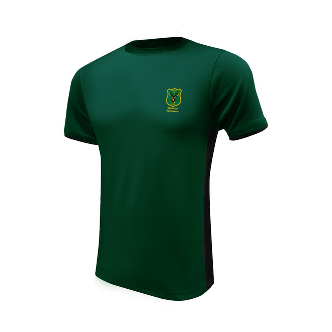 Junior Green/ Black Training T-Shirt-WELROUND