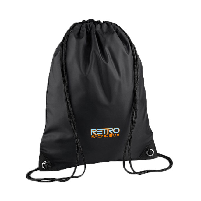 Black Drawstring Bag-RETRO