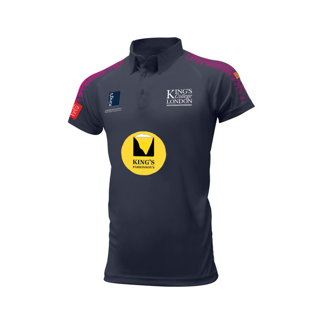 Junior Short Sleeve Coloured Cricket Shirt - Navy-KNGCOL