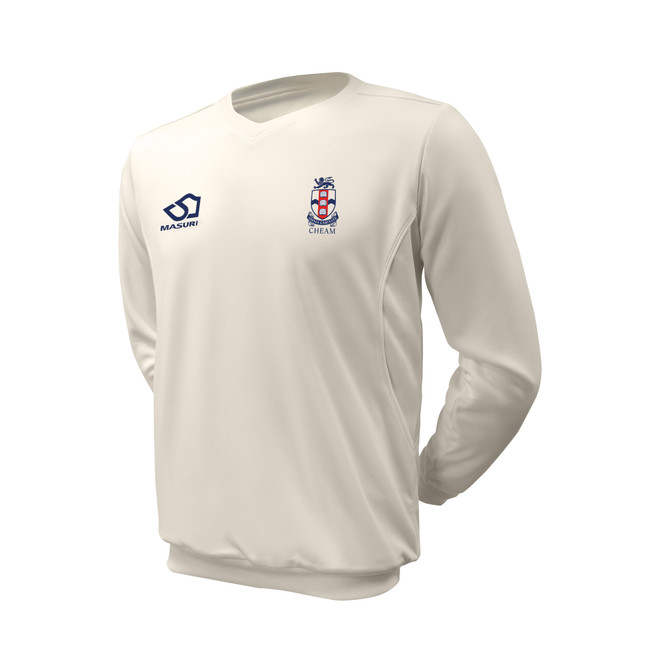 Junior Sizing - Unisex Long Sleeve Cricket Slipover-CHEAM