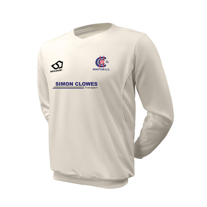 Junior Long Sleeve Cricket Slipover -WOOTCC