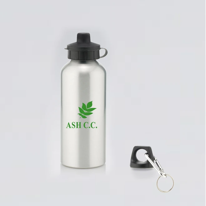 Aluminium Water Bottle with 2 Cap Styles-ASHCCC