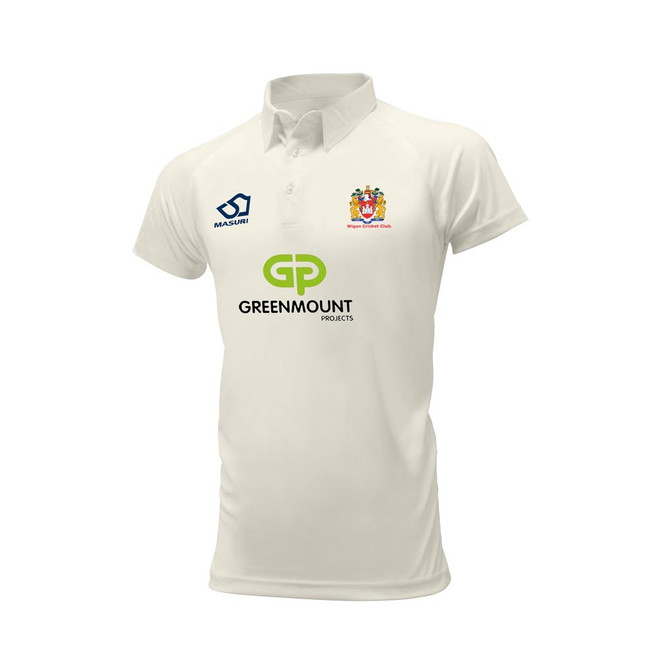 Junior Short Sleeve Cricket Shirt-WIGAN