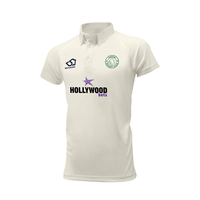Junior Short Sleeve Cricket Shirt-PARKCC